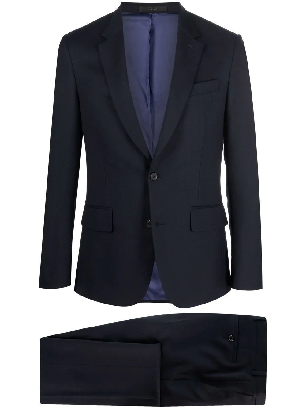 fitted single-breasted suit - 1