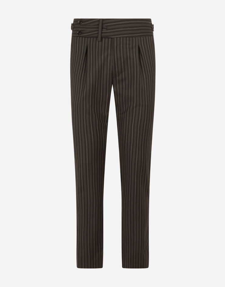 Pinstripe wool pants - 3