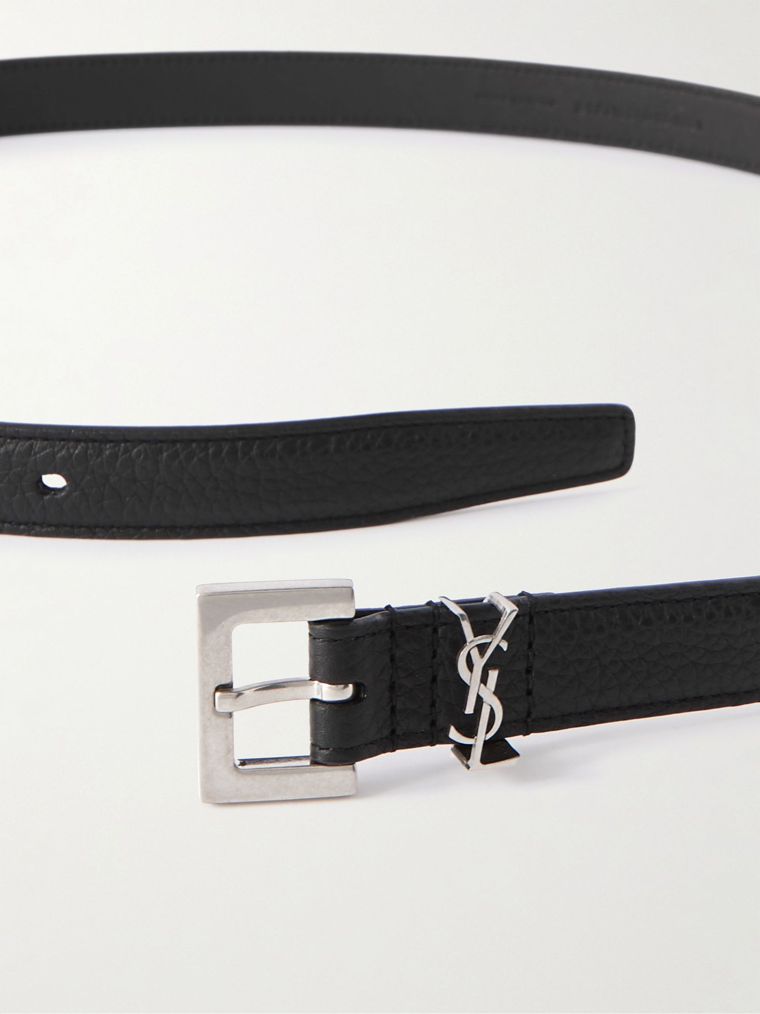 2cm Full-Grain Leather Belt Black - 3