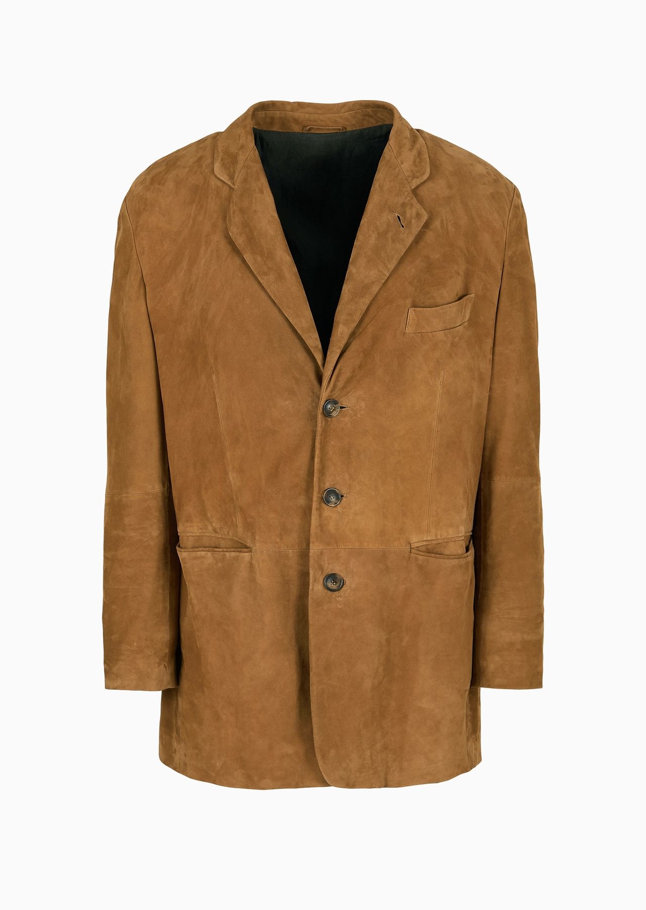 Single-breasted suede jacket - 1