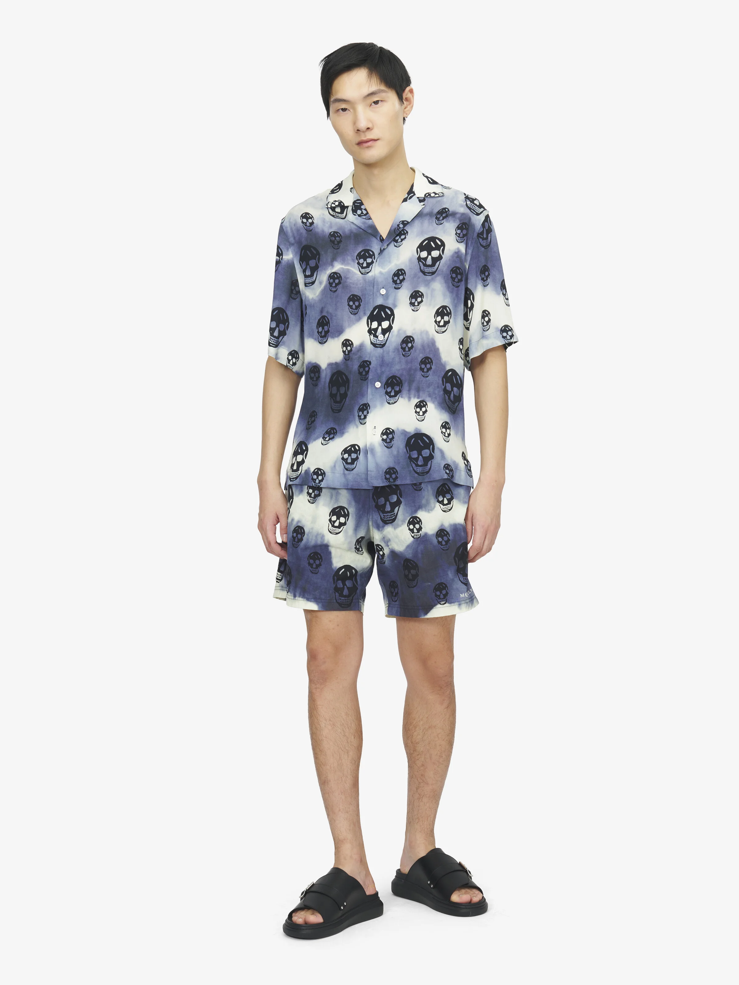Tie-Dye Skull Hawaiian Shirt - 1