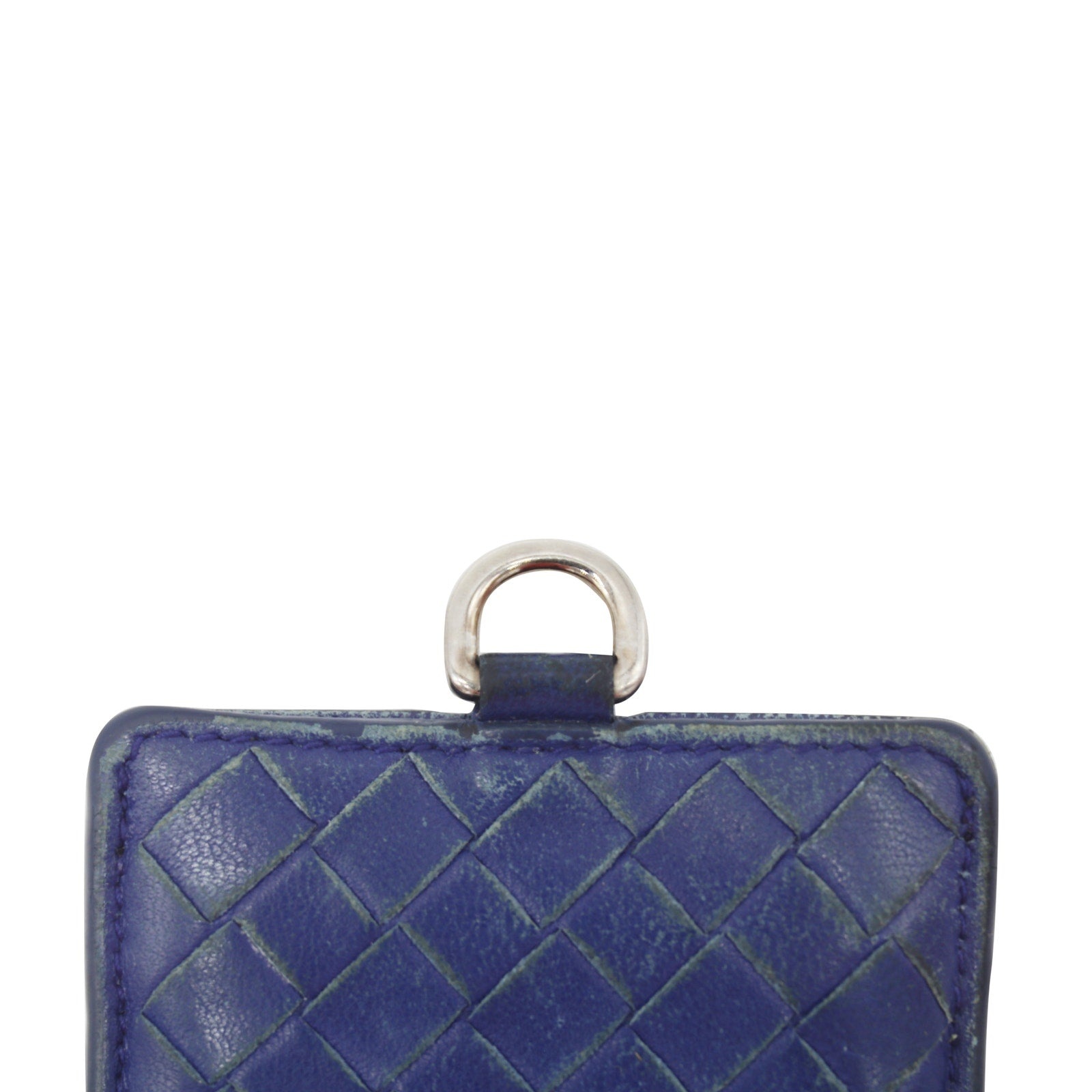 Bottega Veneta ID Card Holder Wallet - Blue Intrecciato Leather - 5