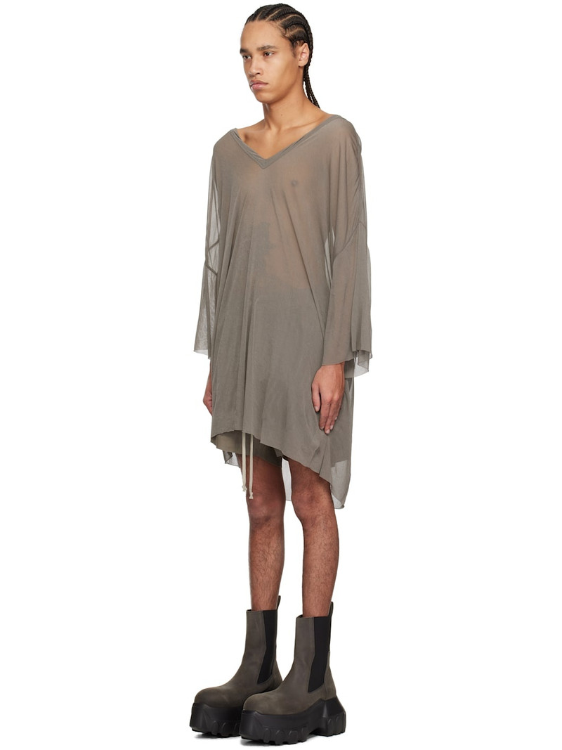 Rick Owens Gray Hollywood V Tommy T-shirt outlook