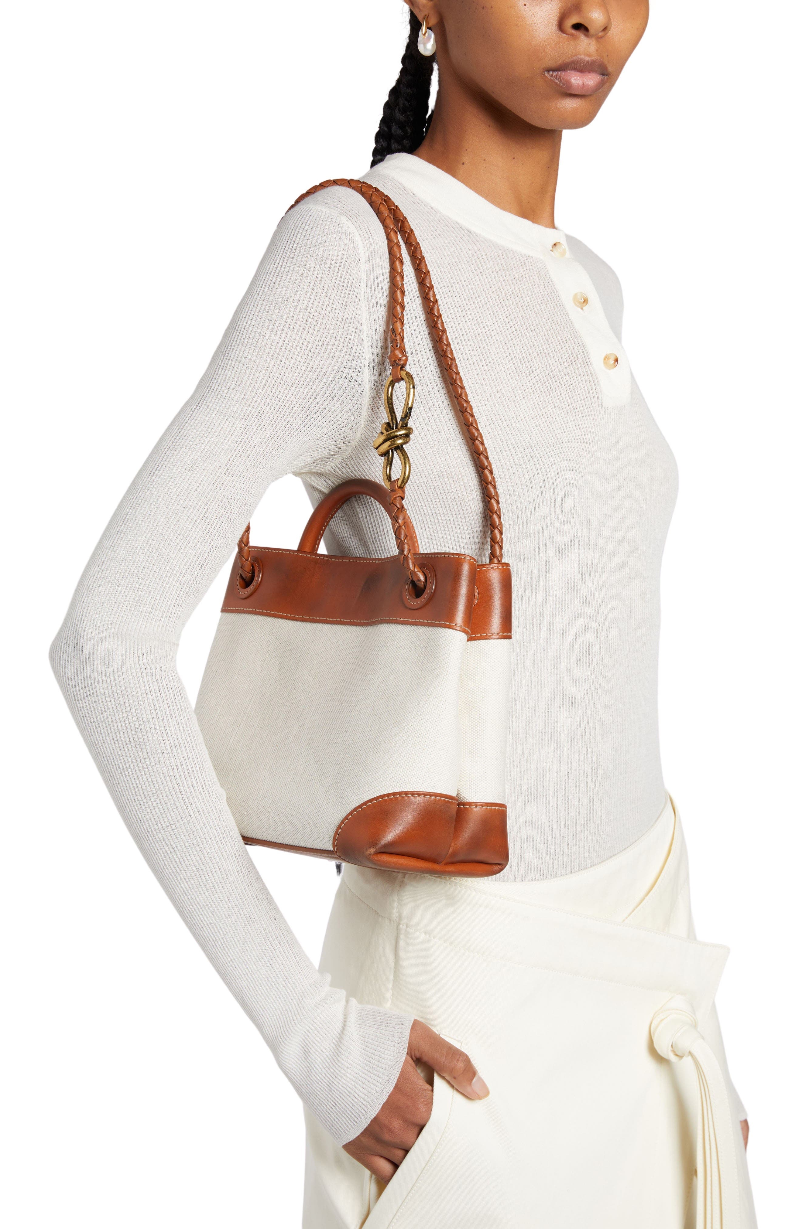 Small Andiamo Canvas Shoulder Bag - 3