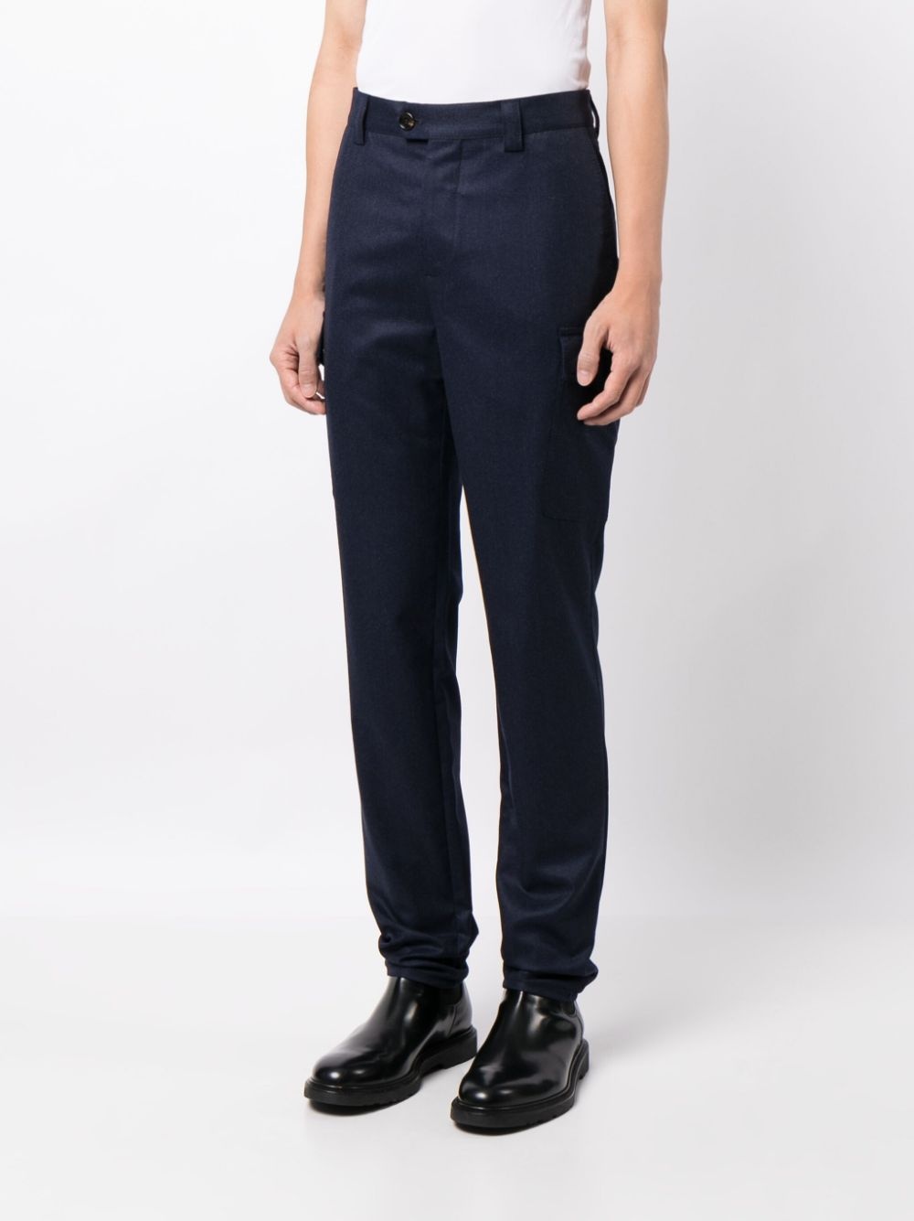 straight-leg wool trousers - 3