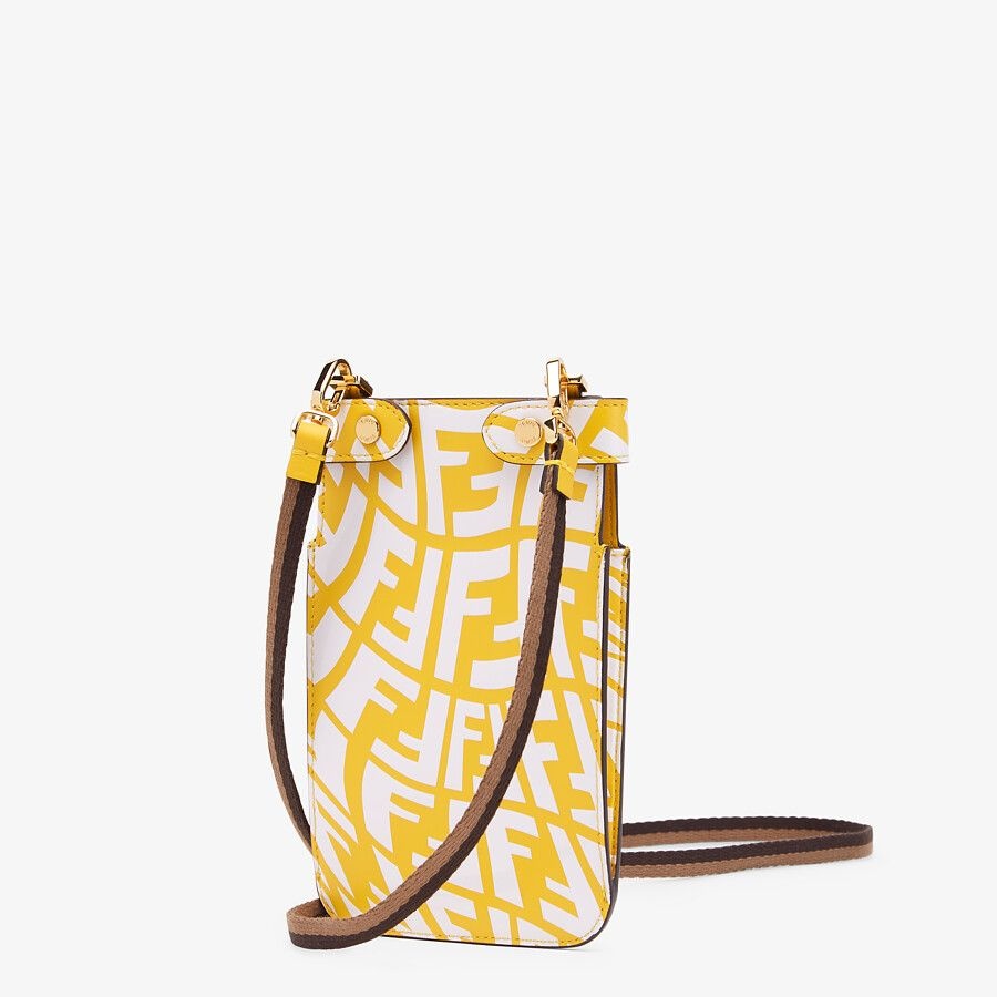 Yellow leather pouch - 2