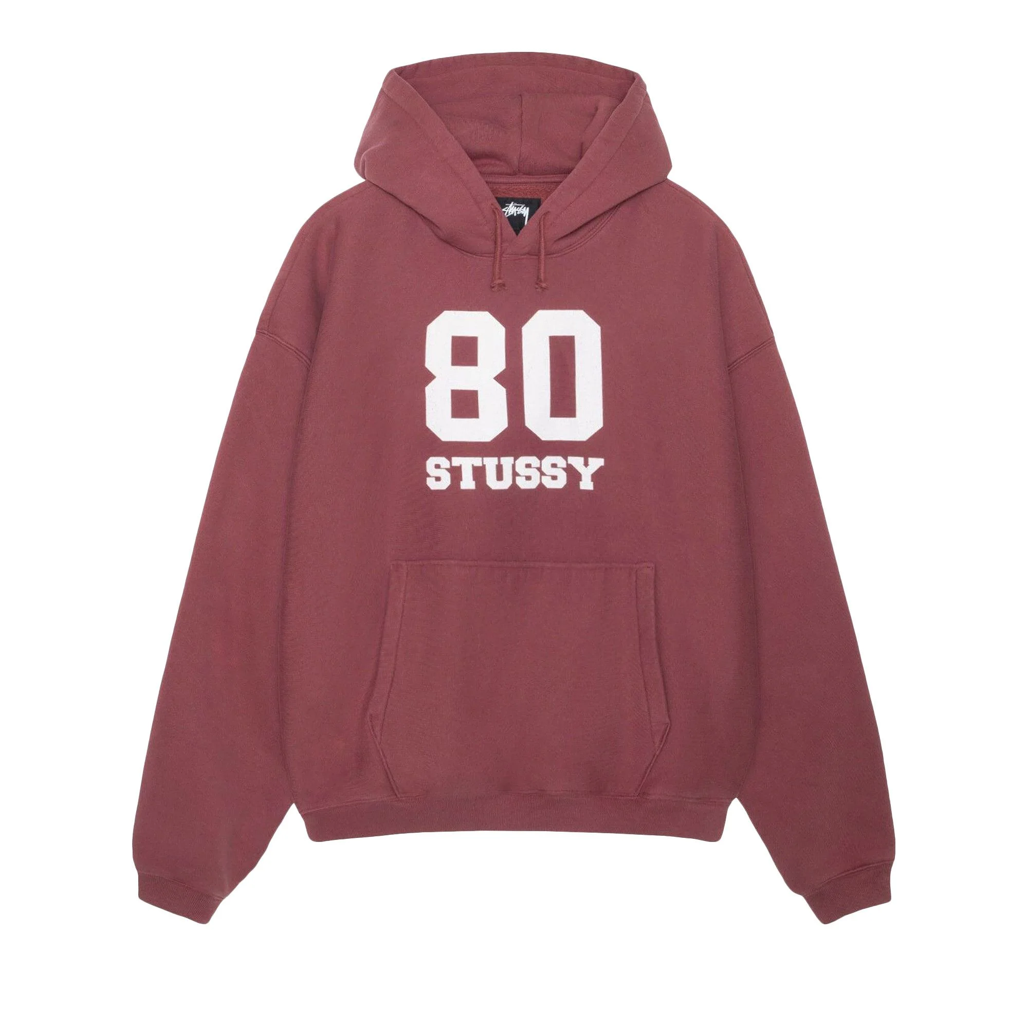 Stussy 80 Relaxed Hoodie 'Maroon' - 1