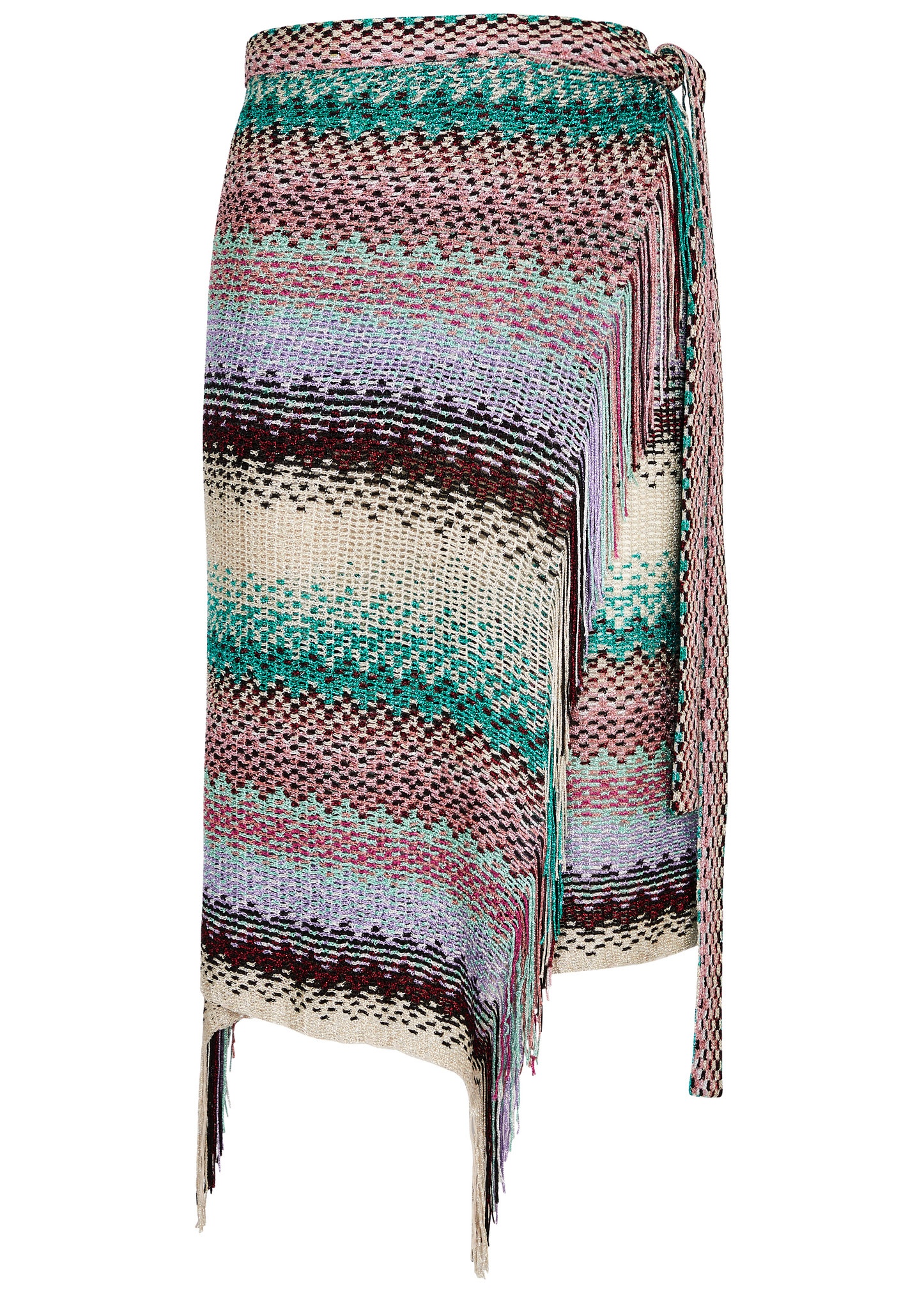 Metallic open-knit sarong - 1