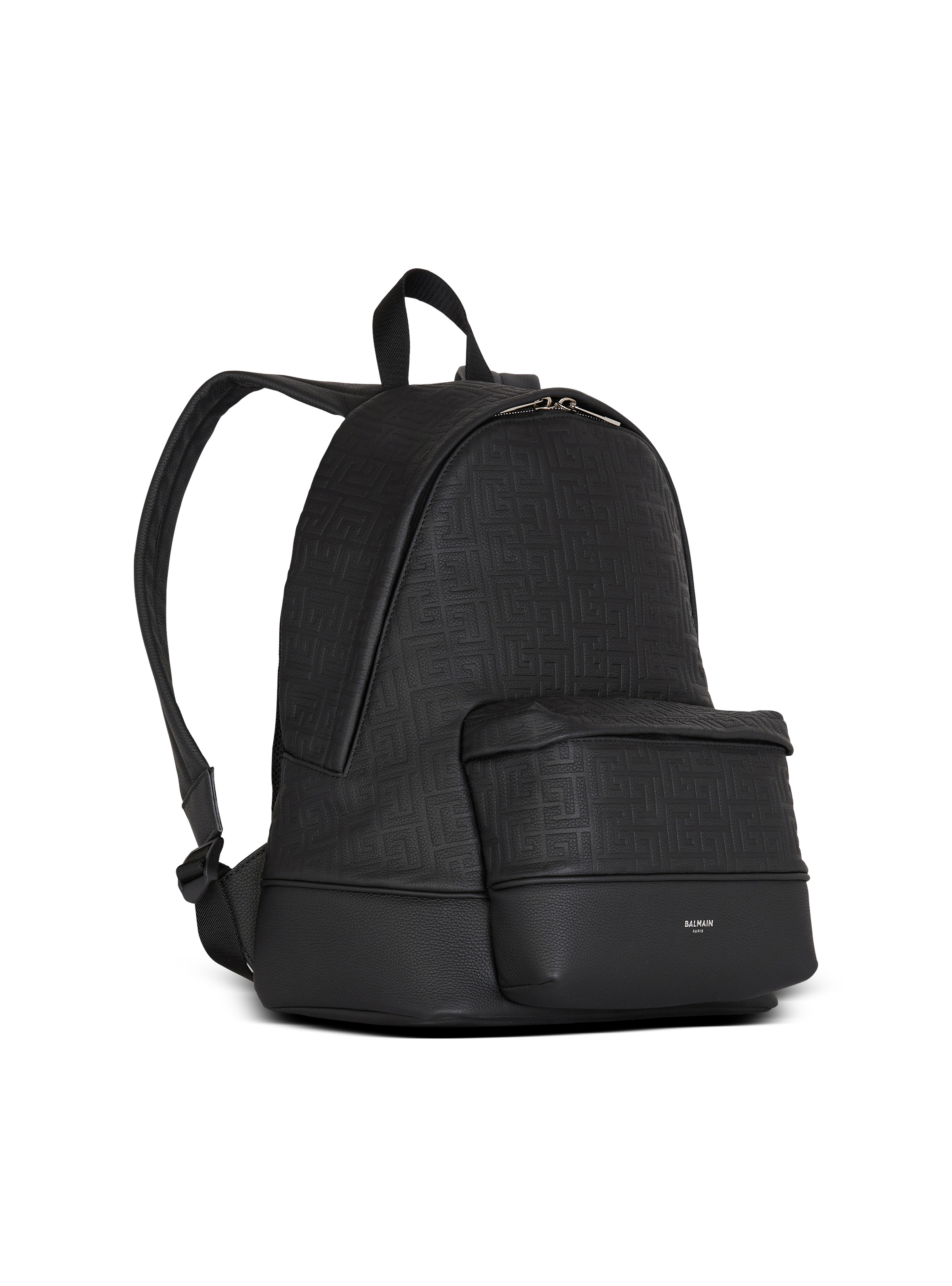 Grained leather backpack - 3