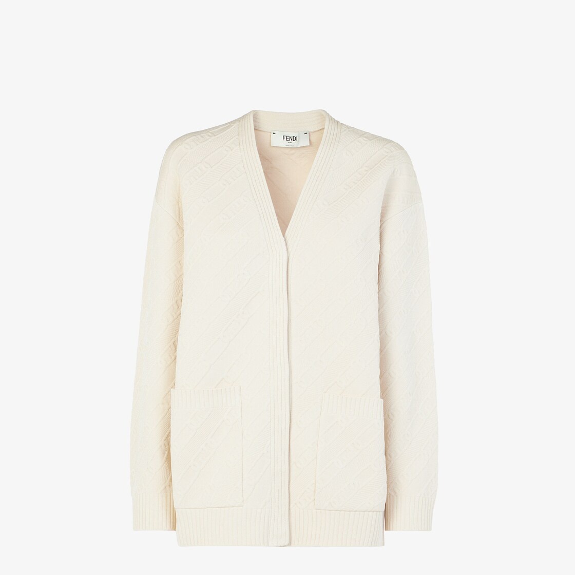 White viscose cardigan - 1