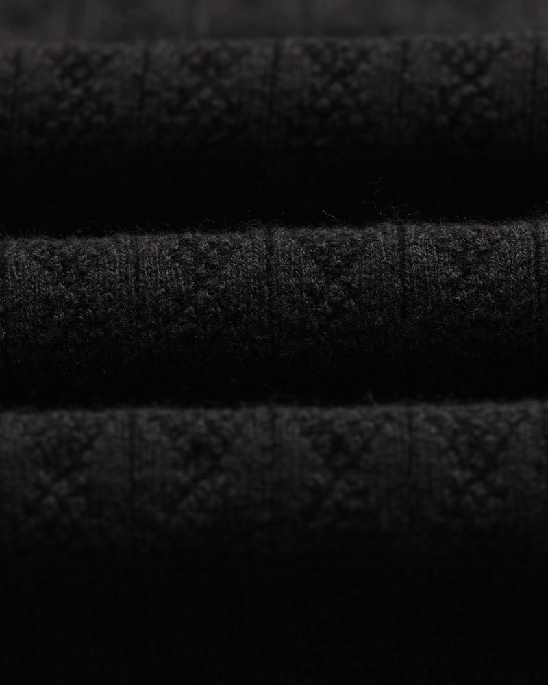 Naples - Black Diamond Stripe Knitted Polo 8