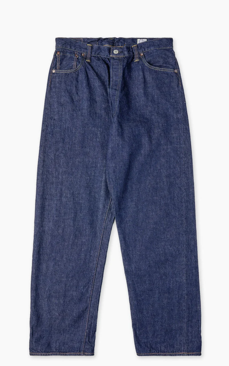 ORSLOW 101 GRAND DADS FIT DENIM PANTS BLUE ONE WASH - 1