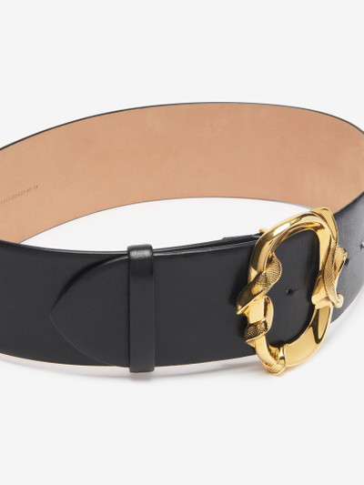 Alexander McQueen Women's Snake Waist Belt in Black outlook