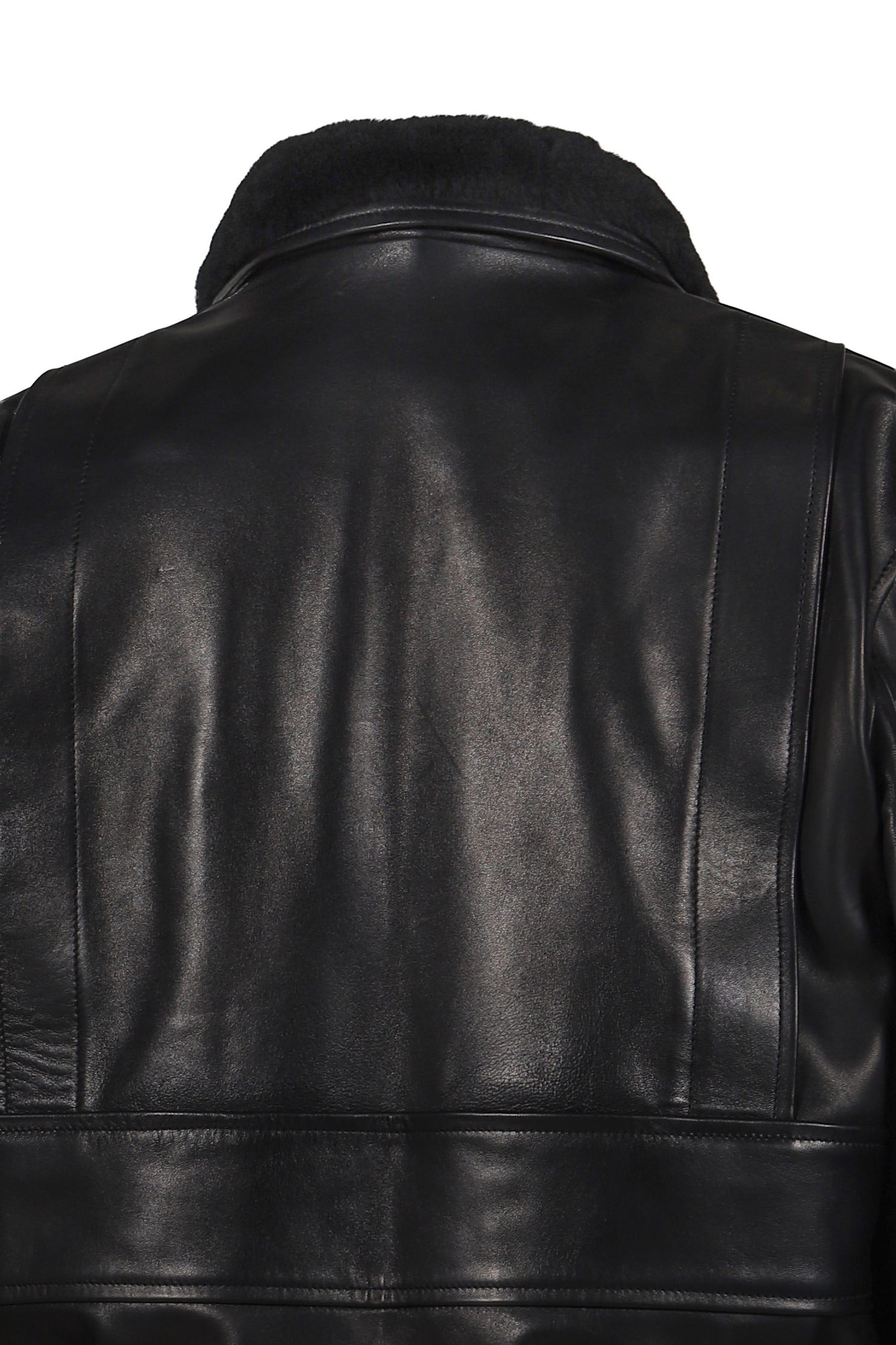 AVIATOR LEATHER JACKET / BLACK - 5