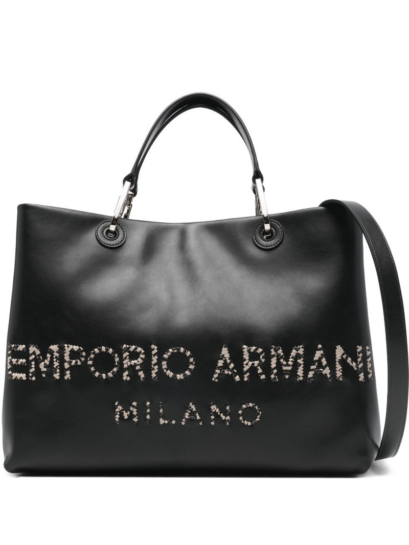 logo-appliqué tote bag 1