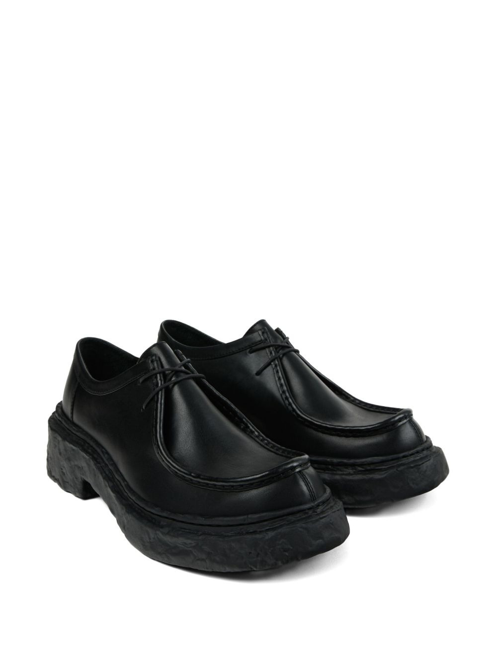 Vamonos leather lace-up platform shoes - 5