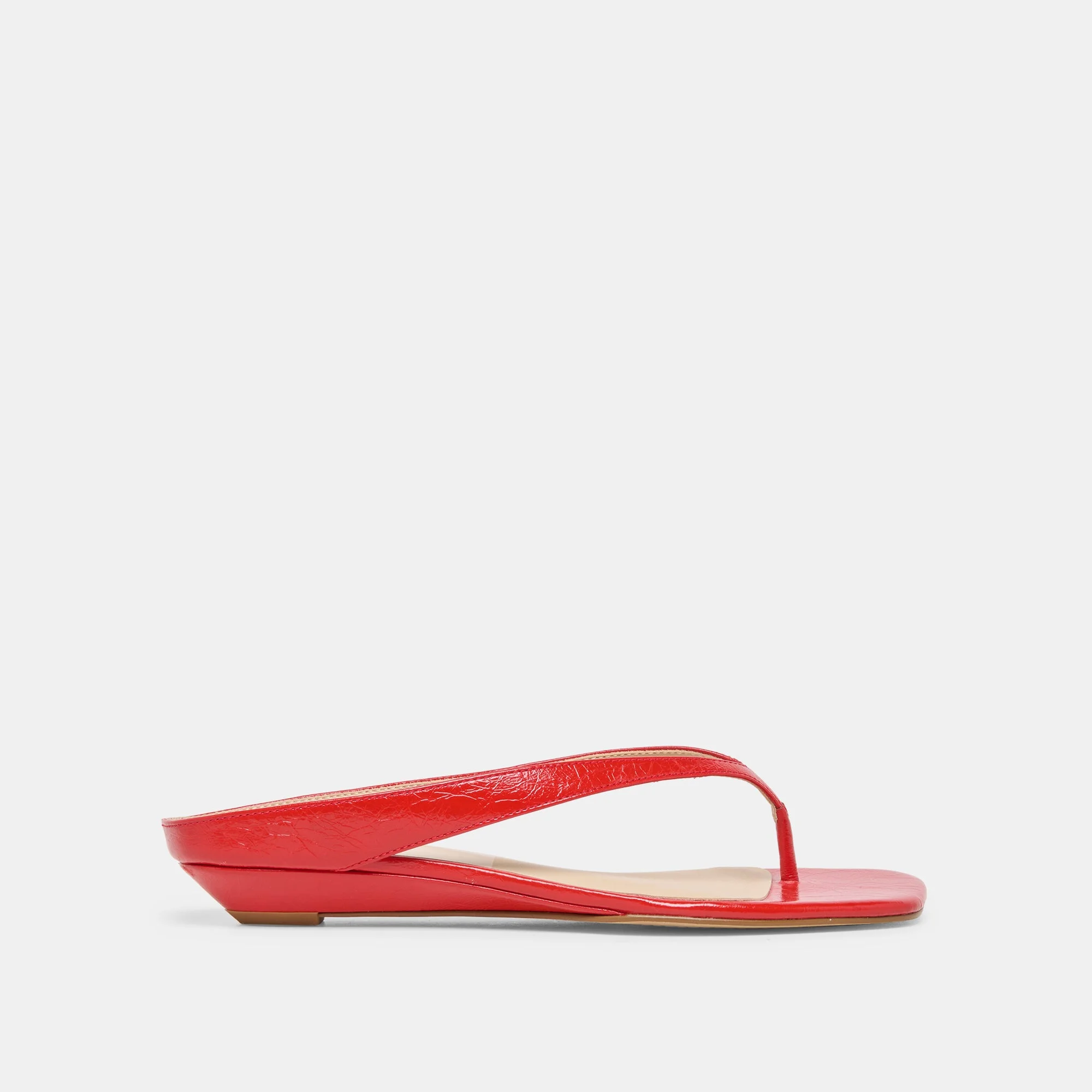 GIZEL SANDALS RED CRINKLE PATENT - 1