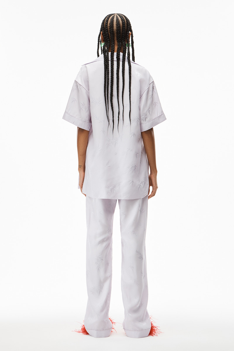 VISCOSE JACQUARD의 SHORT-SLEEVE TIE TOP 4