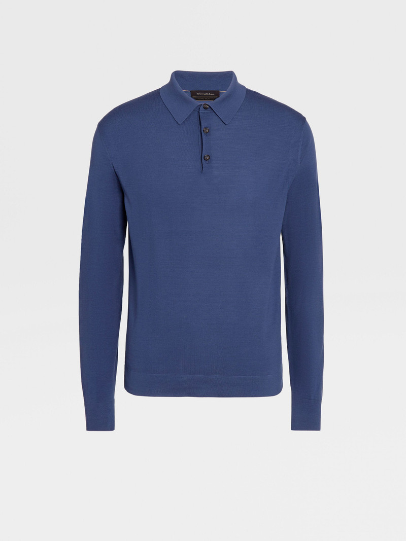 LIGHT BLUE 12MILMIL12 WOOL POLO SHIRT 1