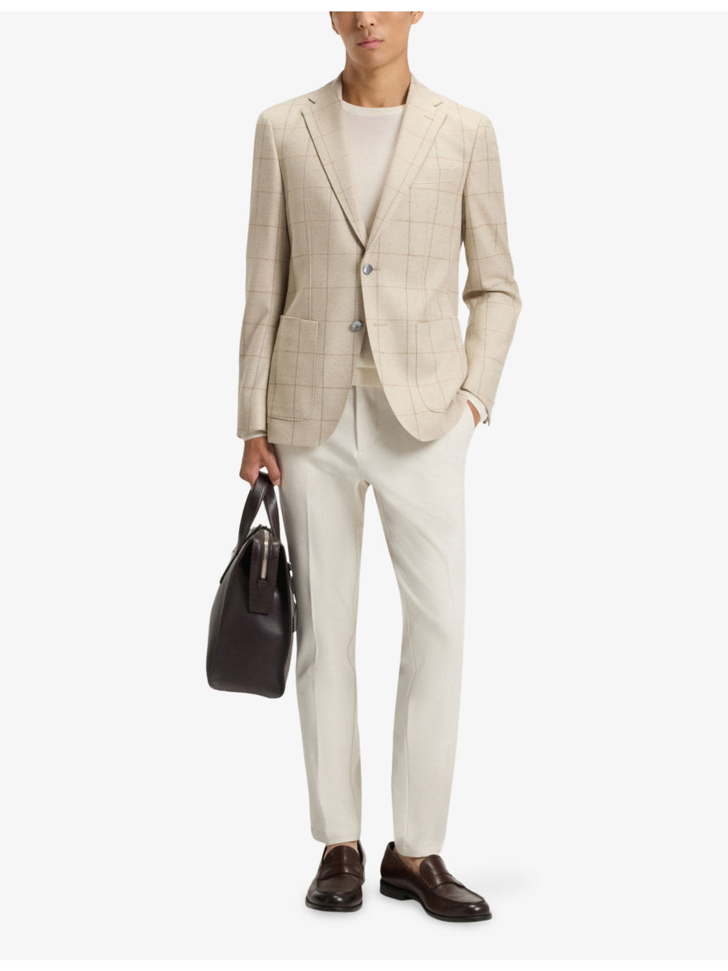 Slim-Fit Elasticated-Waist Woven Trousers - 2