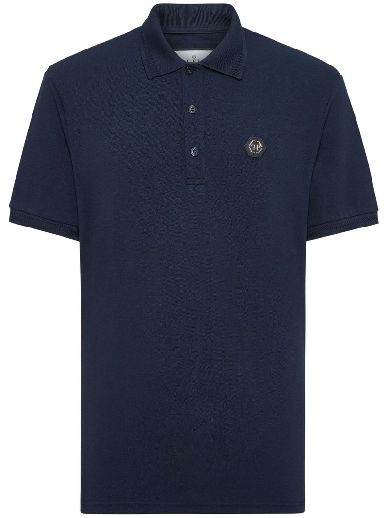 logo-appliqué polo shirt 1
