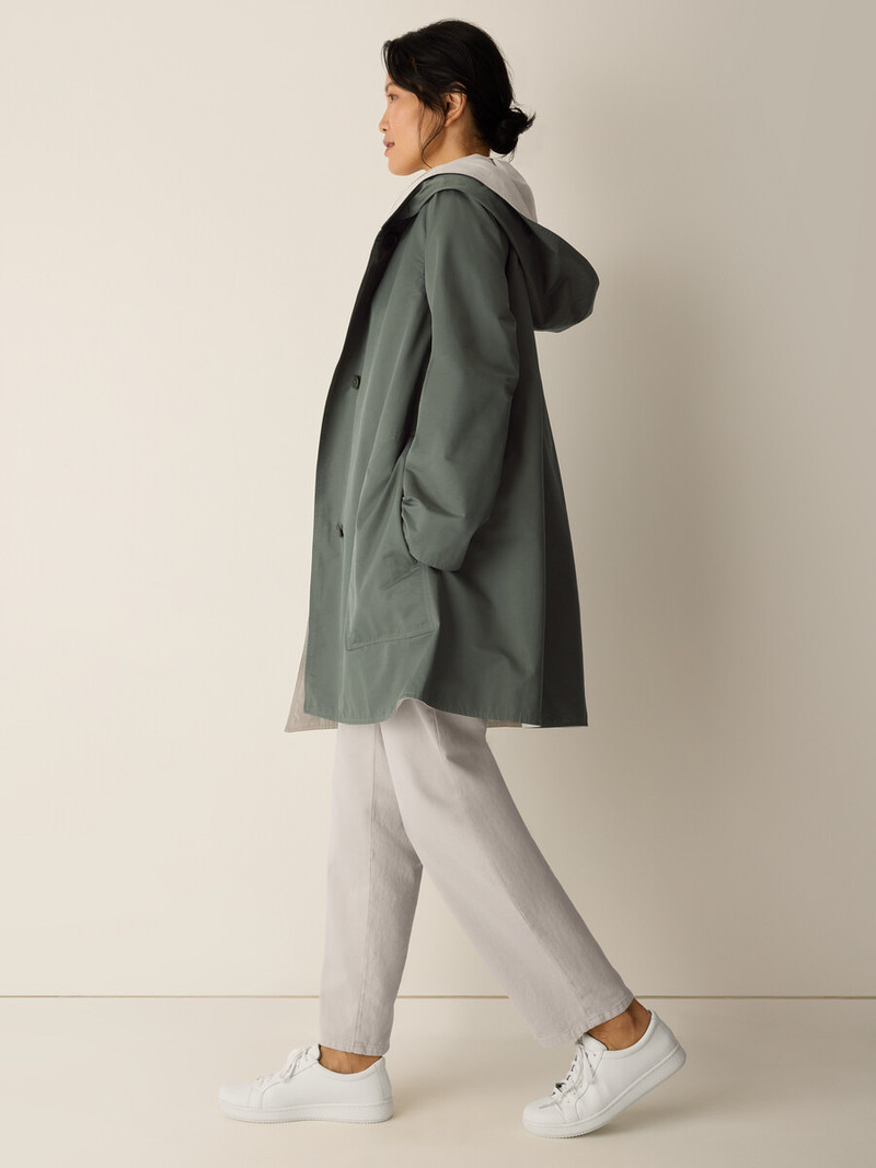 Cotton Nylon Reversible Hooded Coat 3