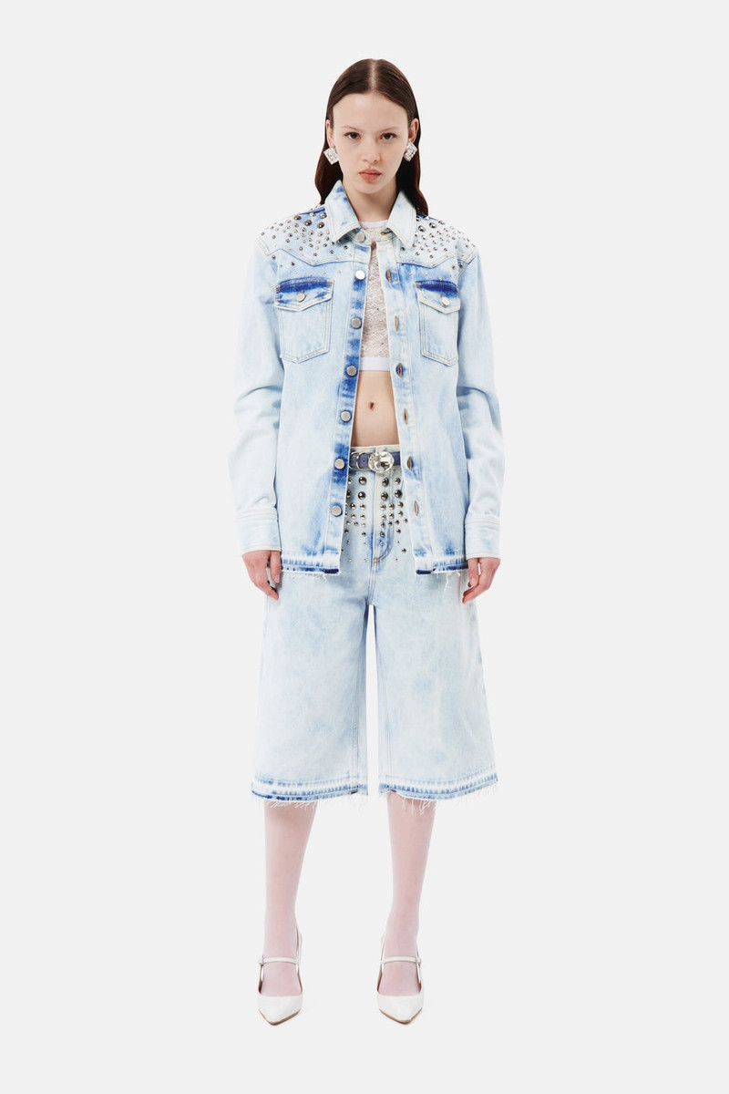 Alessandra Rich DENIM JACKET WITH STUDS outlook