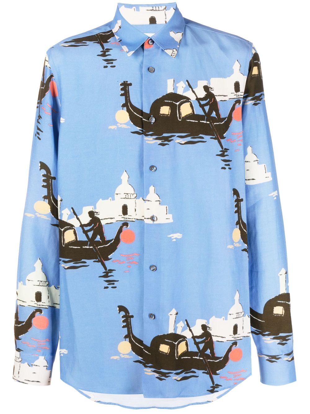 graphic-print long-sleeve shirt - 1