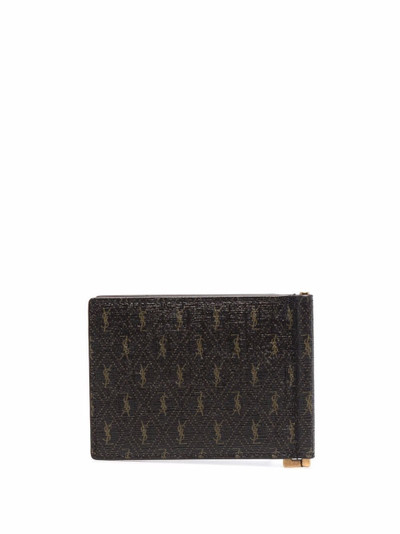 SAINT LAURENT monogram-pattern cardholder outlook