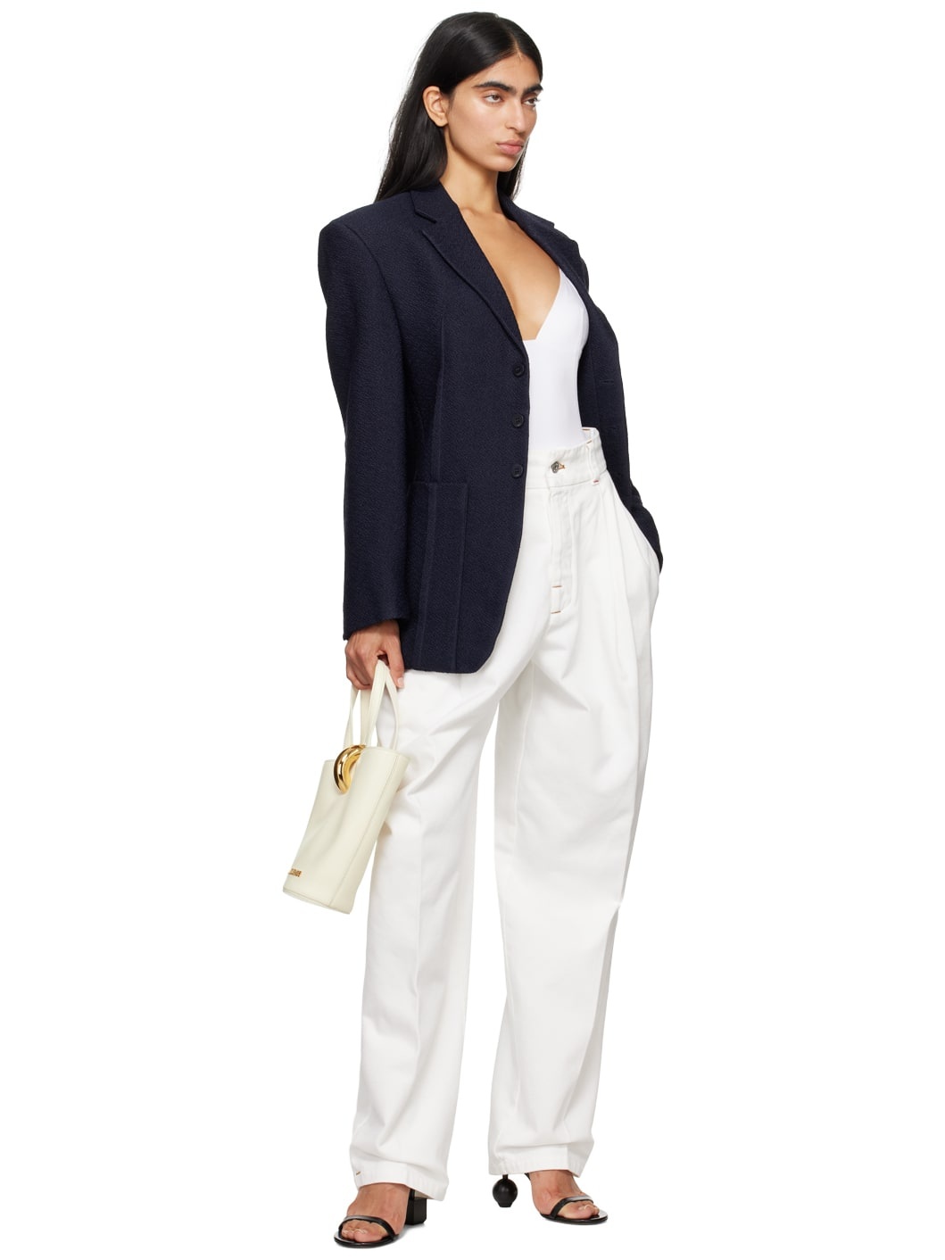 White La Casa 'Le body Spallina' Bodysuit - 5