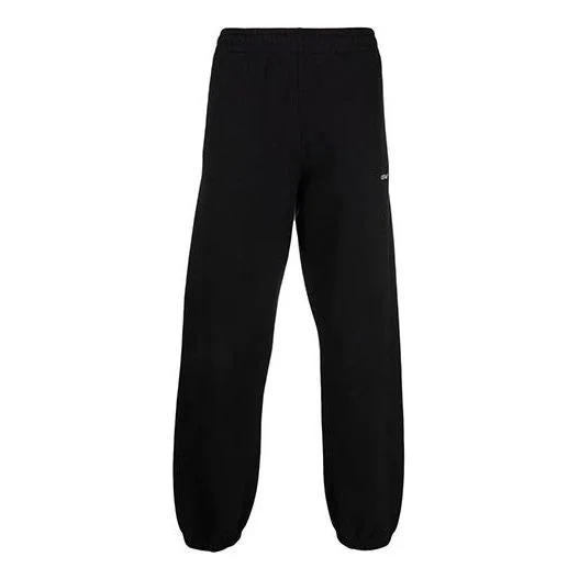 남자의 오프 화이트 FW21 화살표 패턴 스포츠 바지 / 바지 / 조깅 블랙 OMCH029F21FLE0031084 - 1
