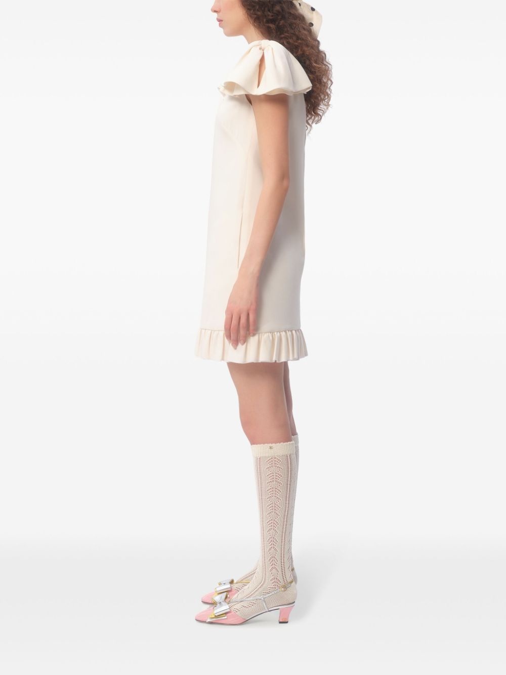puff sleeves mini dress - 4