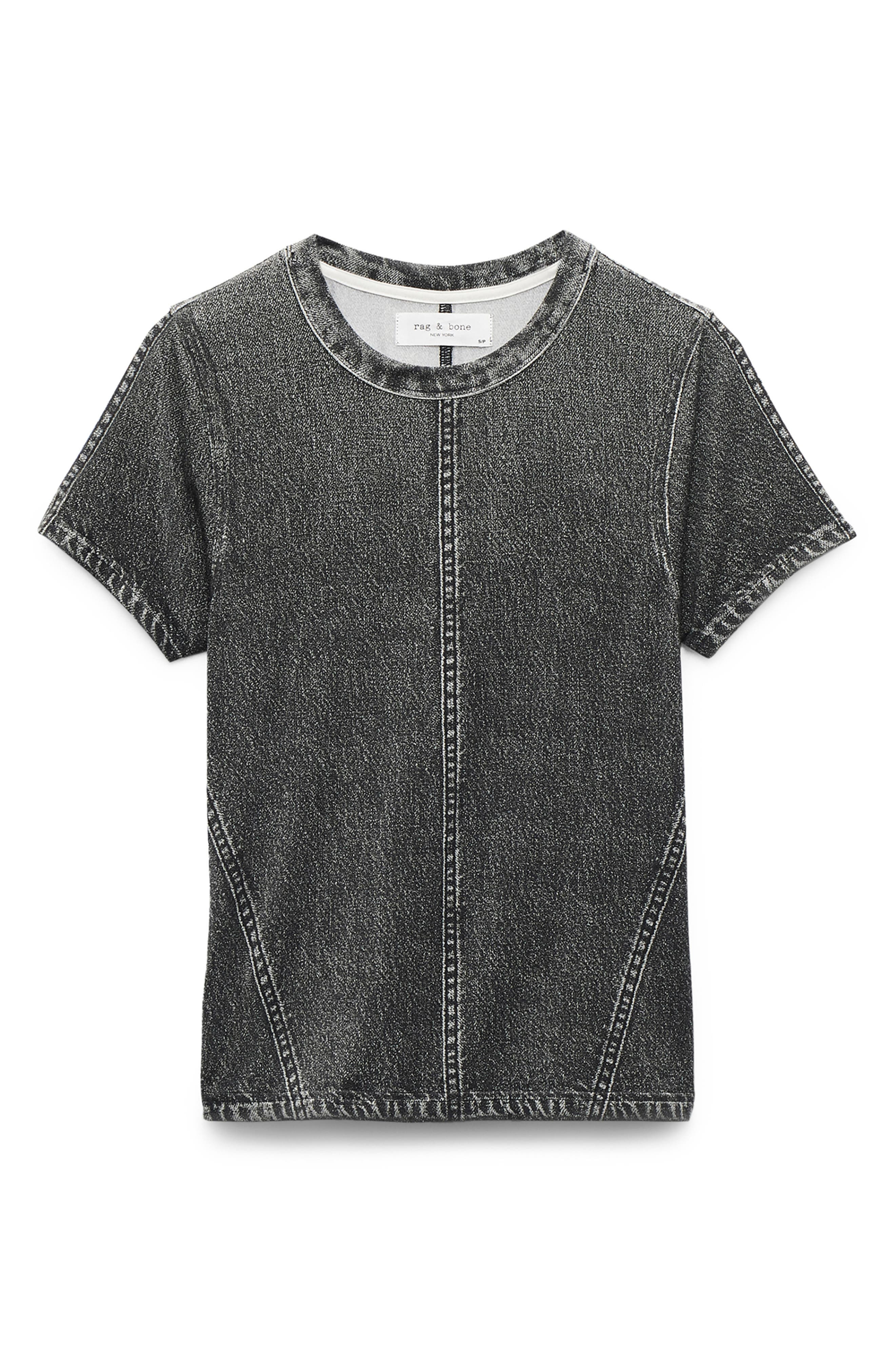 rag & bone Miramar Denim Top in Washed Black at Nordstrom - 4