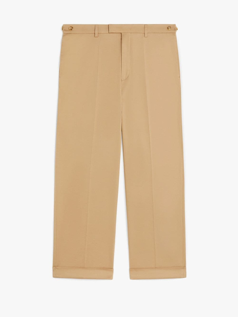 MIZZLE BEIGE COTTON CHINO TROUSERS | GTM-100 1