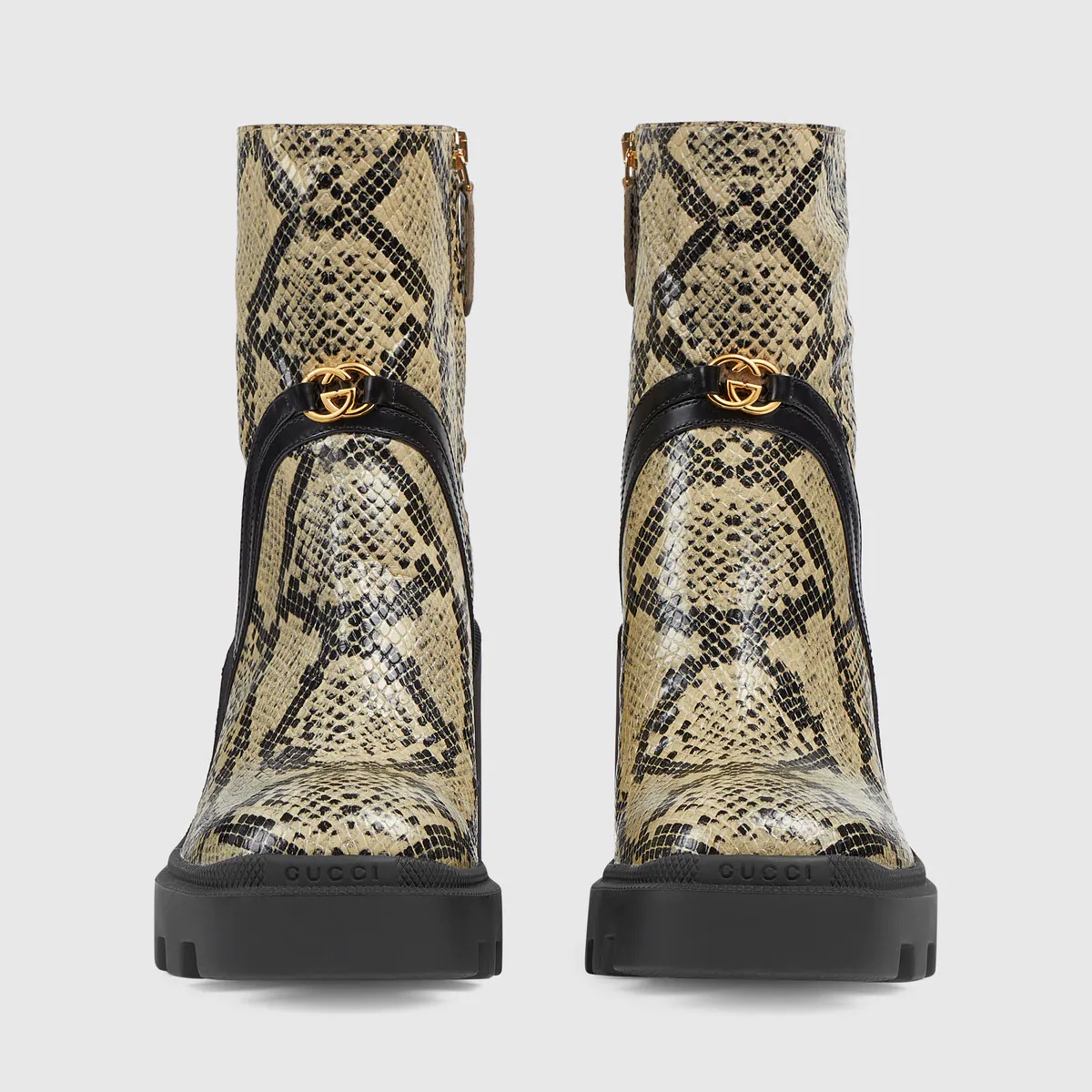 Women's python print ankle boot - 3