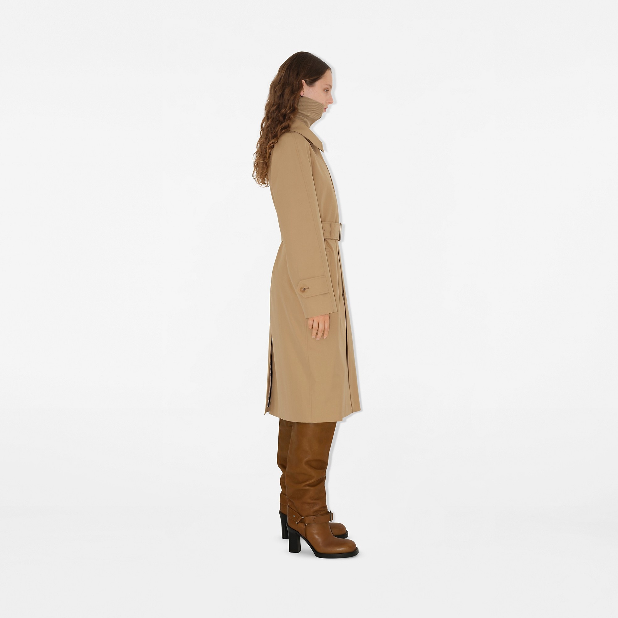 Long Gabardine Car Coat - 3