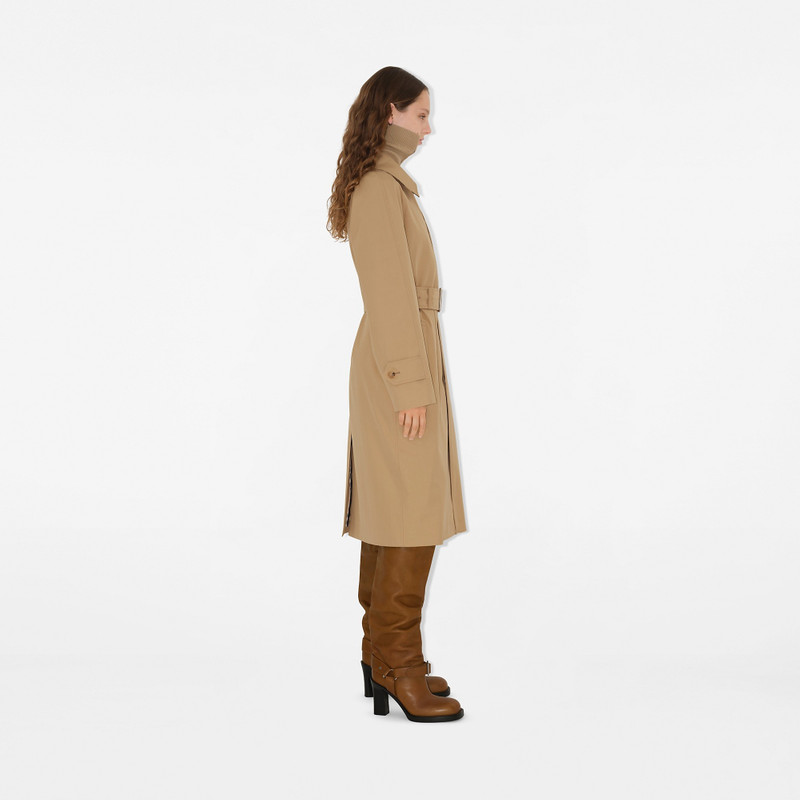 긴 Gabardine 차 외투 3
