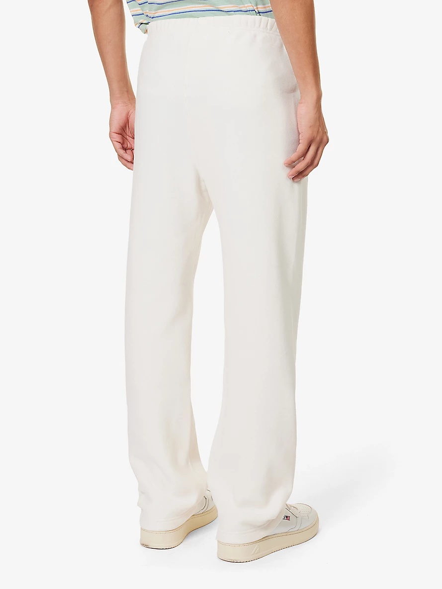 Brand-appliqué drawstring-waistband cotton-blend jogging bottoms - 4