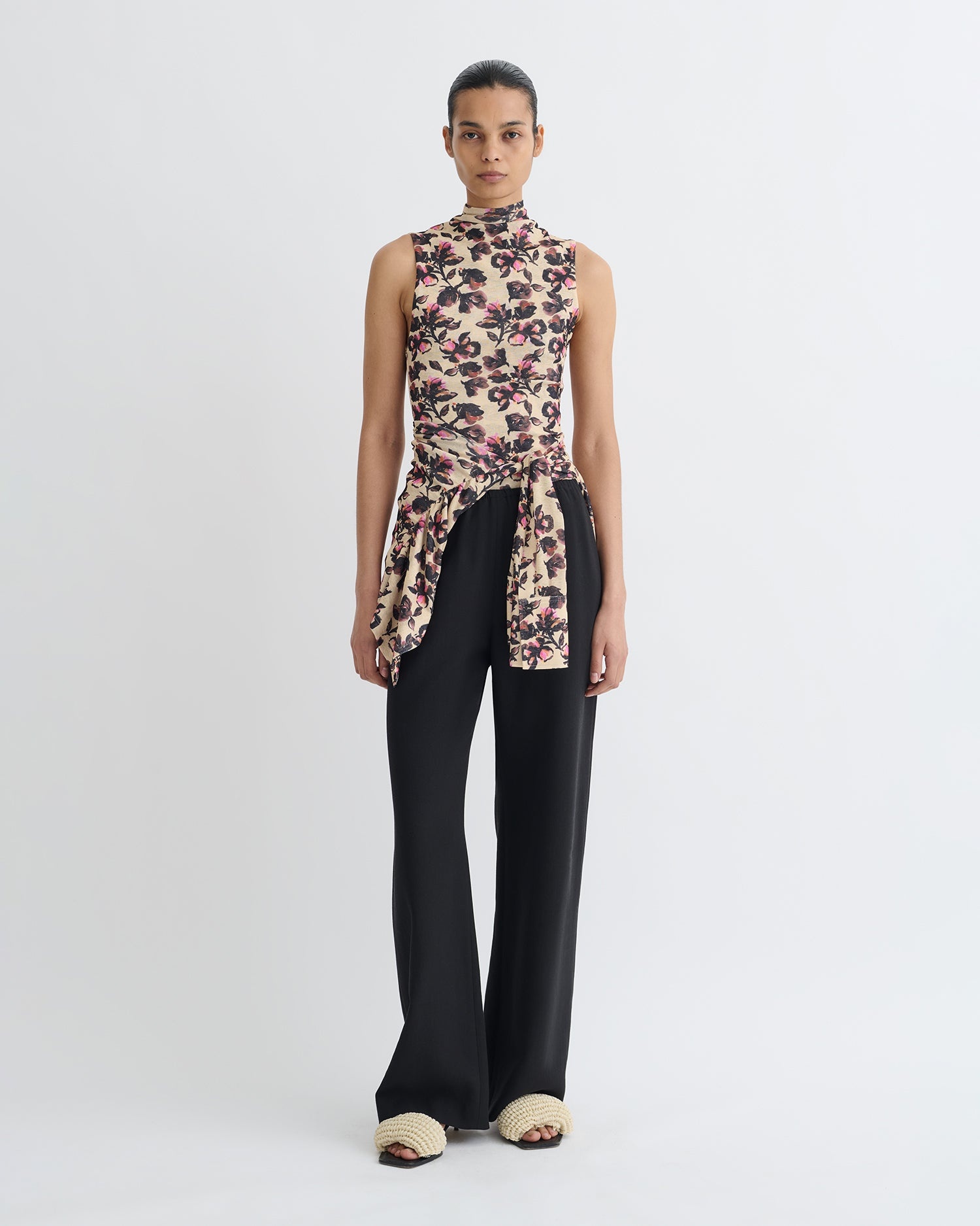 Printed Mesh Jersey Top - 3
