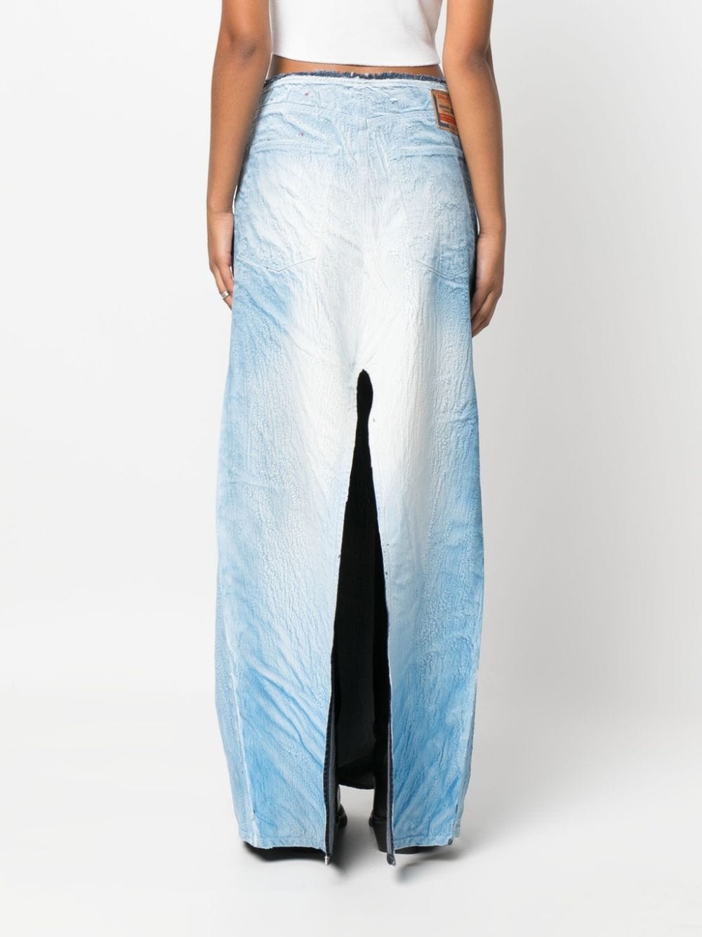washed A-line lyocell maxi skirt - 4