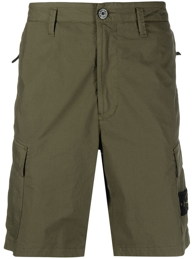 stretch-cotton cargo shorts 1