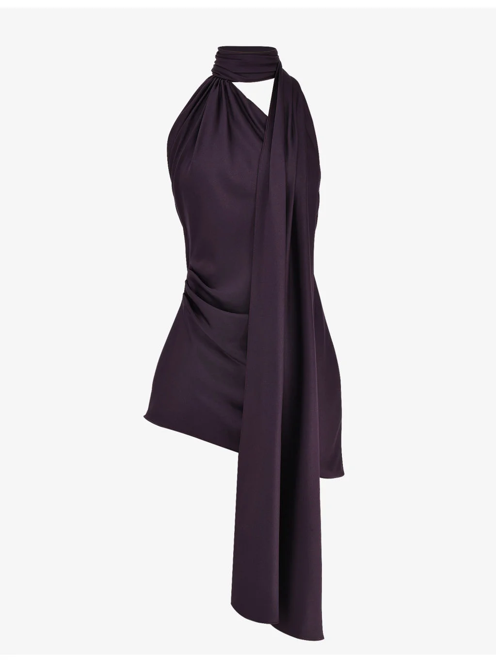 Aida asymmetric satin mini dress - 1