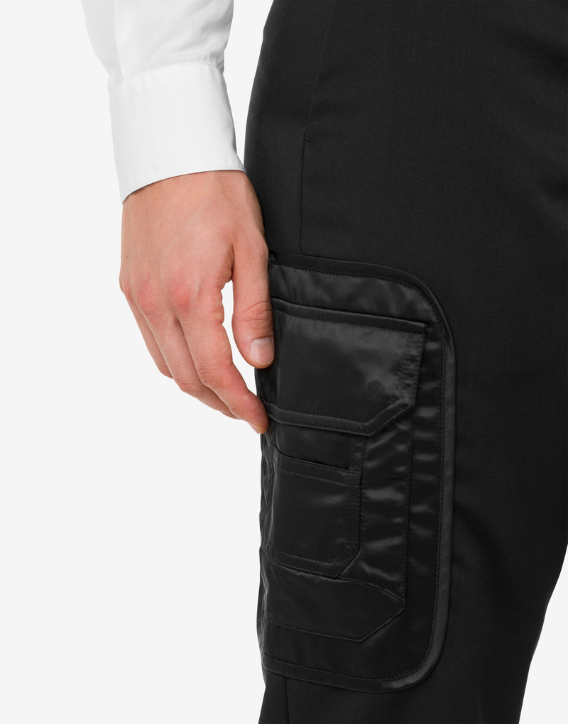 MULTIPOCKET DETAILS WOOL CLOTH TROUSERS 4