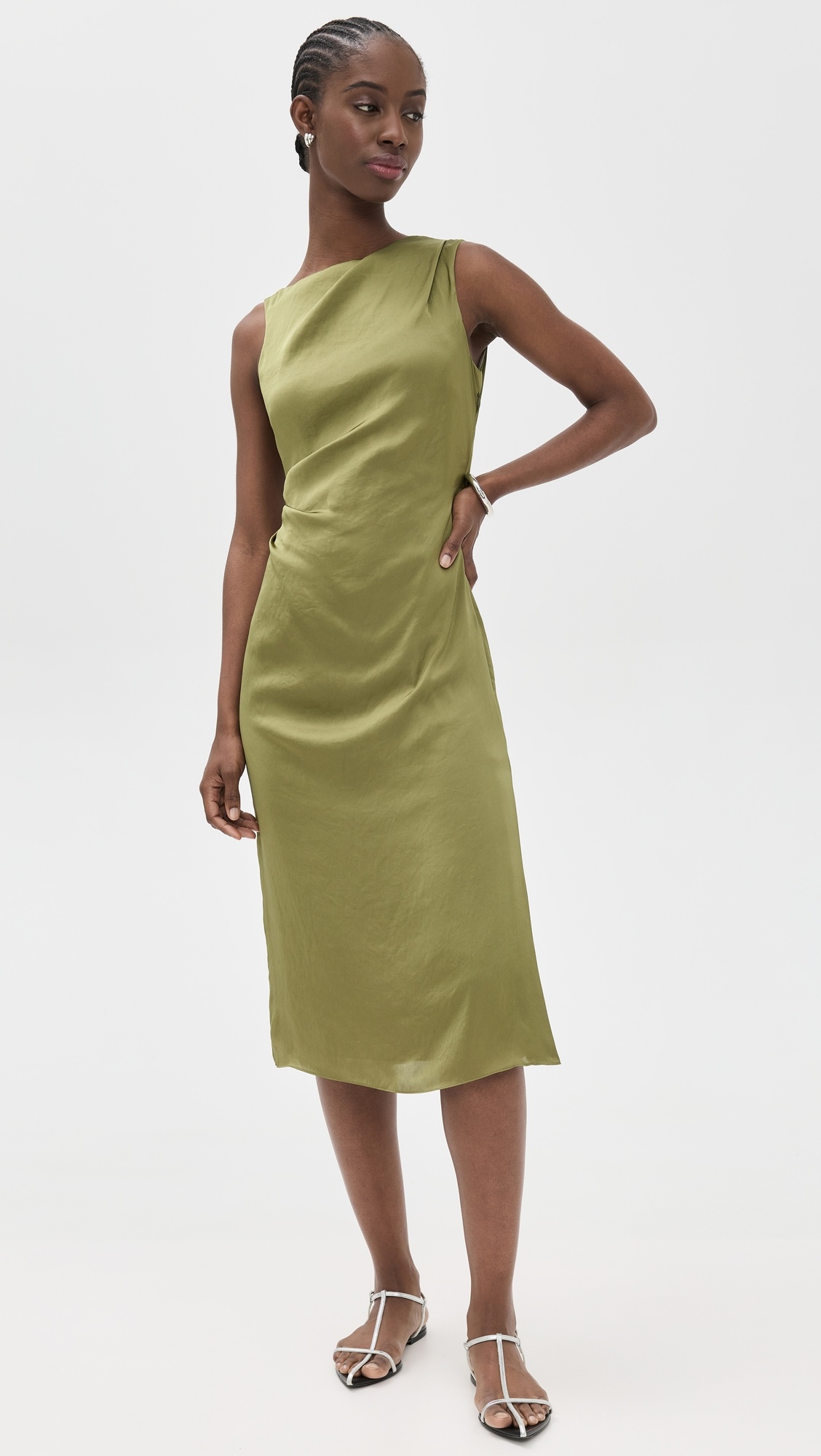 Shoulder Drape Dress - 6