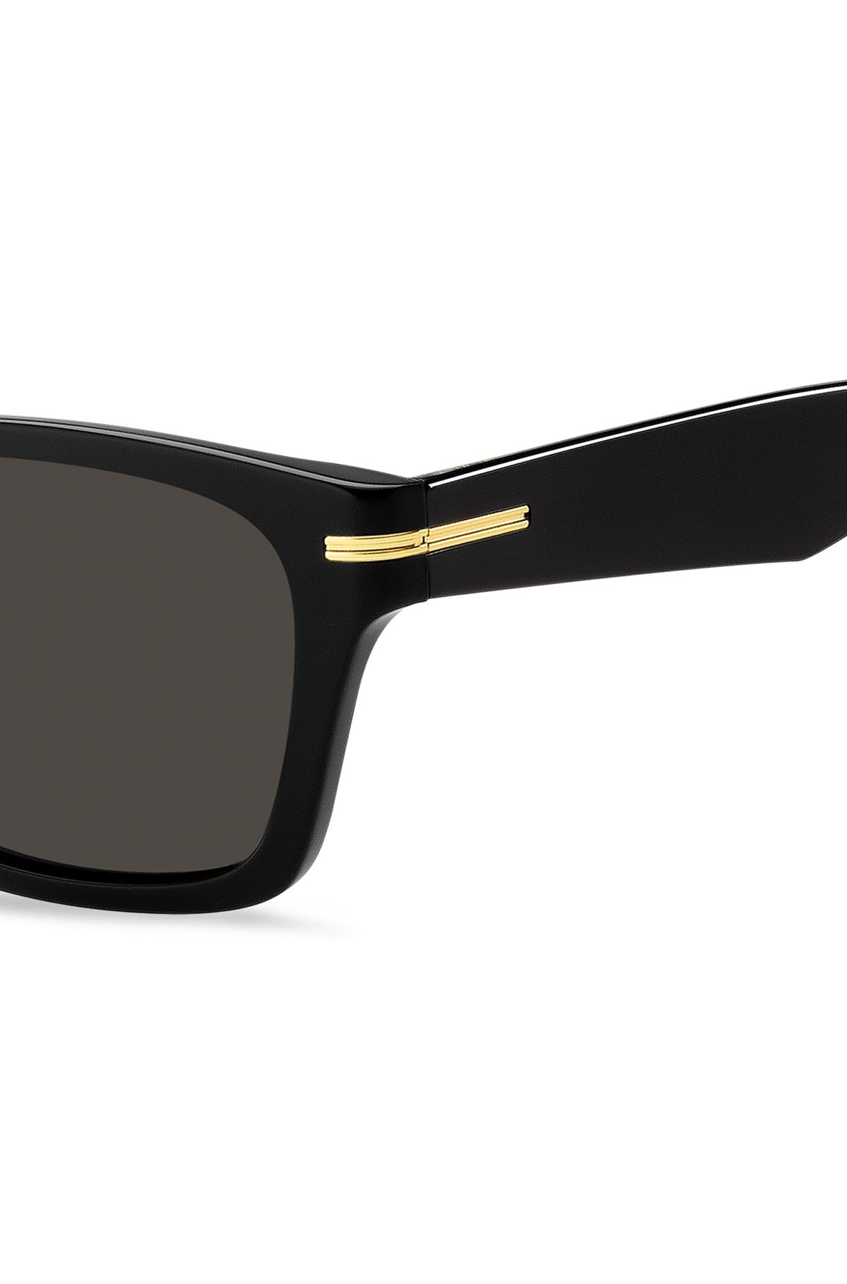BLACK-ACETATE SUNGLASSES WITH GOLD-TONE HINGES - 2
