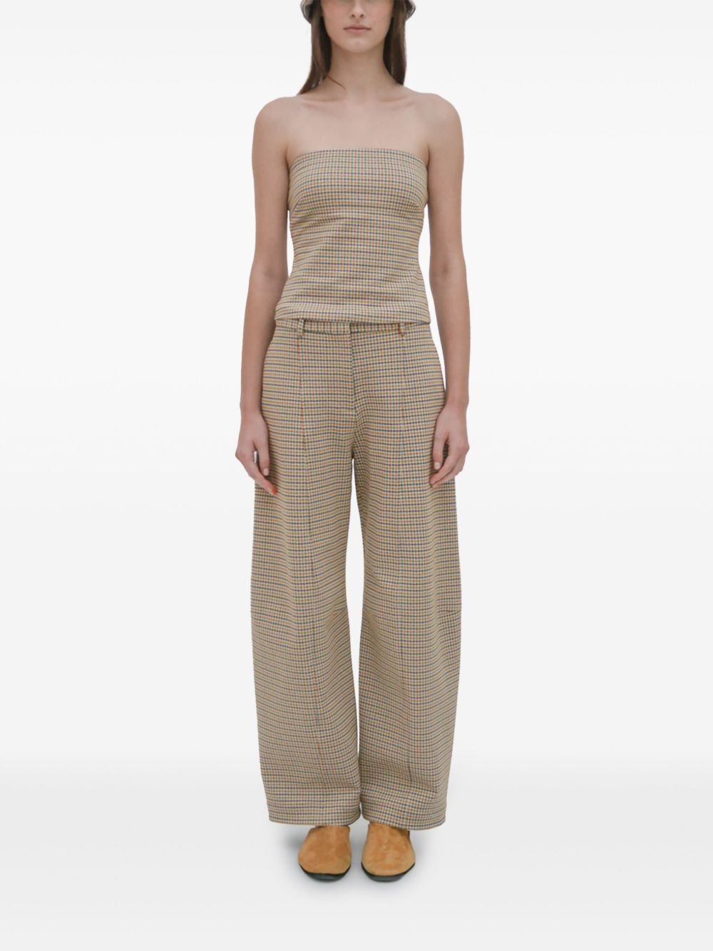 check-pattern trousers - 3