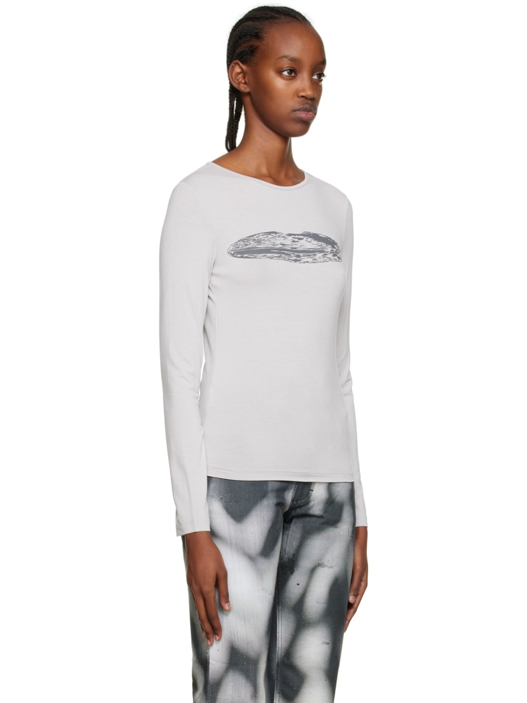 Gray Globe Long Sleeve T-Shirt - 2