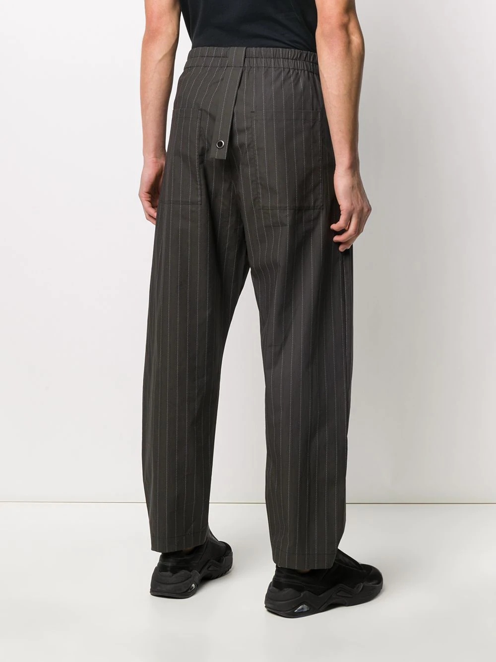 striped straight-leg trousers - 4