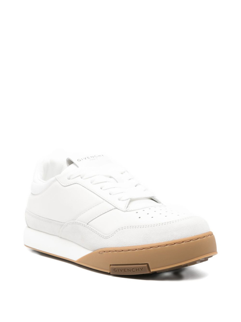 Givenchy perforated-detail panelled sneakers outlook