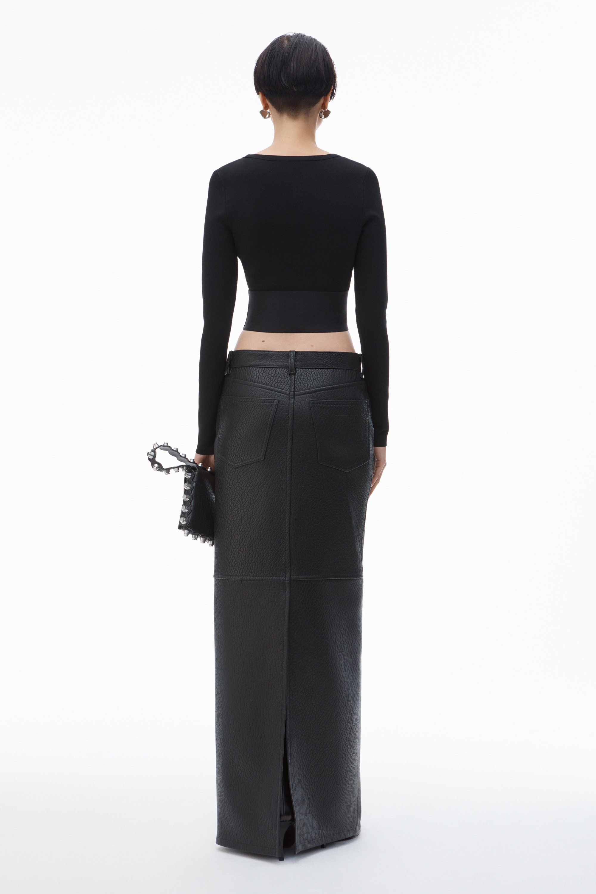 Long-Sleeve Cropped Top with Logo Elastic - 4